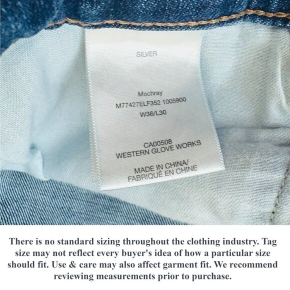 Silver Mens Machray Athletic Fit Straight Leg Jeans Stretch Denim Size W36/L30 - Picture 10 of 12